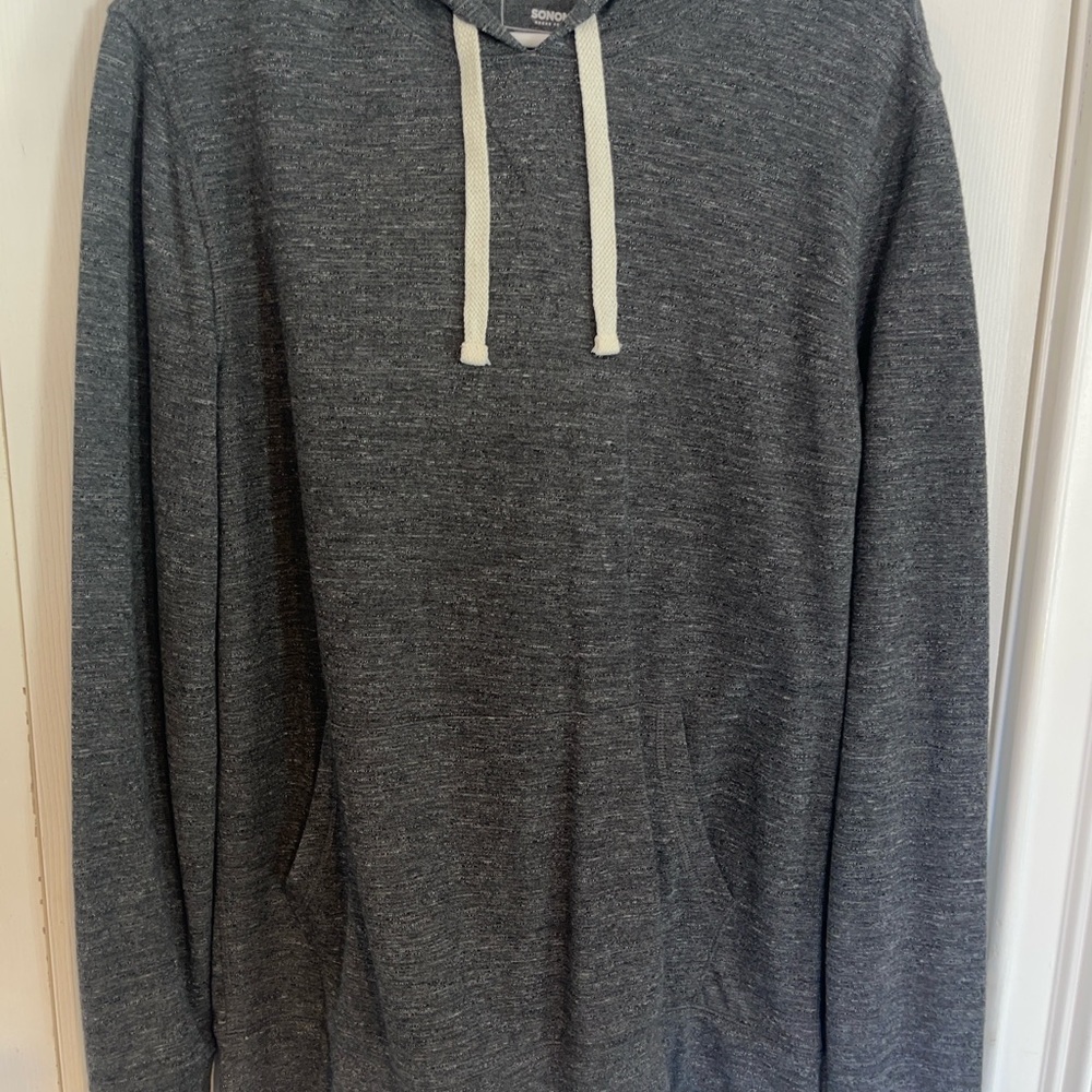 SONOMA Gray Hoodie with White Drawstrings Sz M SKU: 0616-49